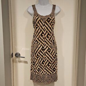 DVF 'Brown & White Tank Dress' Black Size 6